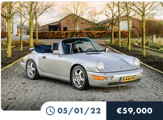 1990 PORSCHE 911 (964) CARRERA 4 CABRIOLET - 11,619 KM